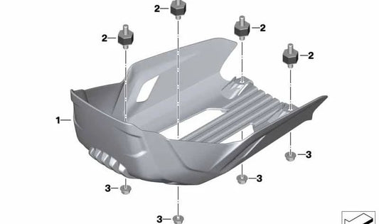 Protección inferior OEM 46638560410 para motos BMW G 310 GS (K02) desde 08/2016. Original BMW Motorrad.