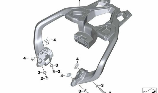Tuerca autoblocante M8 OEM 46548389475 para BMW Motorrad G 310 GS (2017-2025) y G 310 R (2016-2026). Original BMW Motorrad.