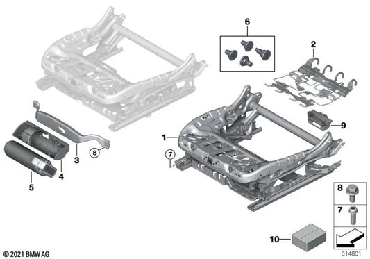 Right electric seat mechanism for BMW I20 (OEM 52109458844). Original BMW