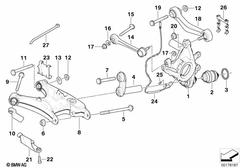 Generatore di impulsi ABS per BMW E39 (OEM 34526756376). BMW originale