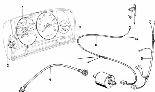 Velocímetro / Tacómetro OEM 62121362866 para BMW E12. Original BMW.