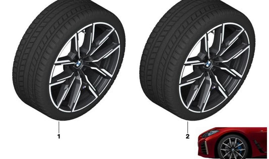 RDC winter wheel set with alloy wheels and winter tires OEM 36115A5FE07 for BMW G26 (i4). Original BMW.