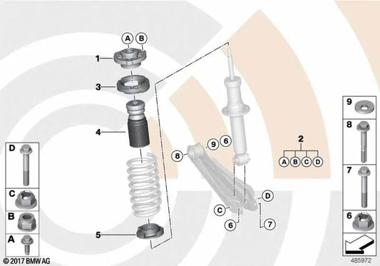 Montage -Montage -Kit für BMW F25, F26 (OEM 3352457436). Original BMW