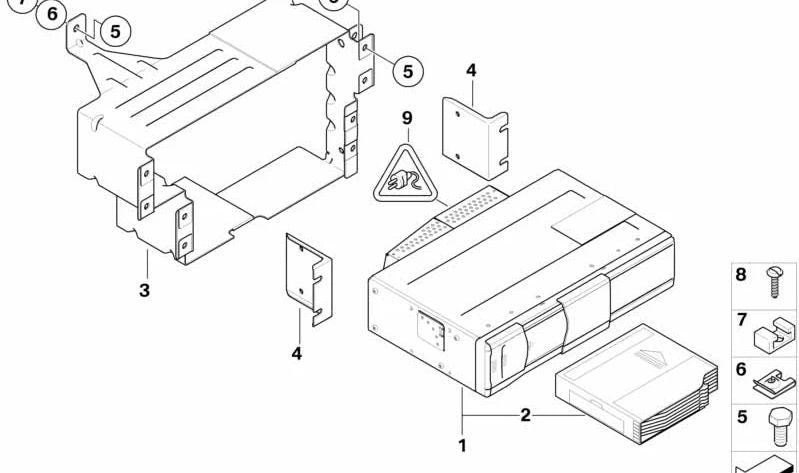 OEM CD/Navigator Changer Support 65126927698 für BMW E81, E87, E87N. Original BMW.