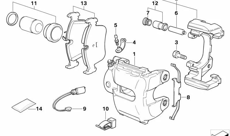 Sensor de desgaste de pastillas de freno OEM 34351181338 para BMW E36 y Z3. Compatible con todos los modelos indicados. Original BMW.
