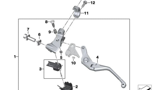 Casquillo OEM 32728534339 para BMW Motorrad R1200GS, R1200R, R1200RT, R nineT, HP2, K1200R, K1200S, K1300R, K1300S, K1600GT, K1600GTL. Pieza original BMW Motorrad.