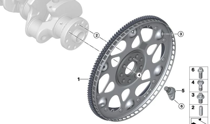 Volante bimasa OEM 24005A29114 para BMW G90, G09. Original BMW.