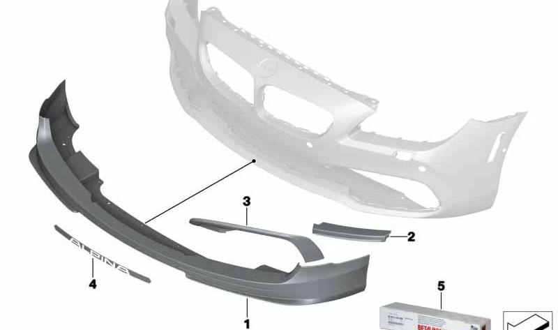 Moldura lateral derecha OEM 51117990048 para BMW F06. Original BMW.