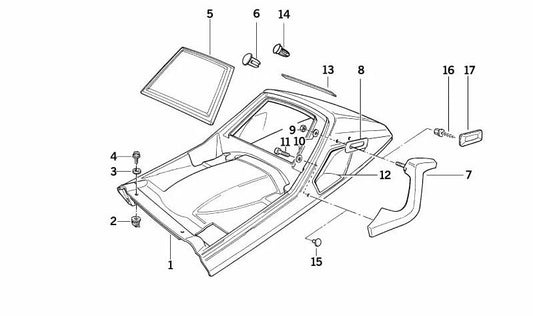 Tapón de cierre OEM 51211839913 para BMW E34, E24, E32. Original BMW.