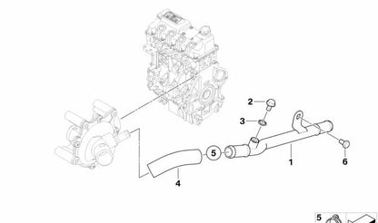Racor para mangas OEM 11537509199 para MINI R52, R53. Original MINI.