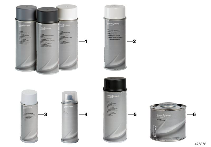 Printing 1K Dark gray in spray 400ml OEM 51912212834 For BMW E36, E46, E60, E90, F10, F20, F30, G20, X1, X3, X5, X6, Z3, Z4. Ideal for repair and body painting. Original BMW.