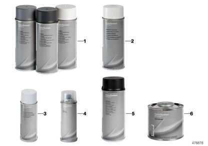 Printing 1K Dark gray in spray 400ml OEM 51912212834 For BMW E36, E46, E60, E90, F10, F20, F30, G20, X1, X3, X5, X6, Z3, Z4. Ideal for repair and body painting. Original BMW.