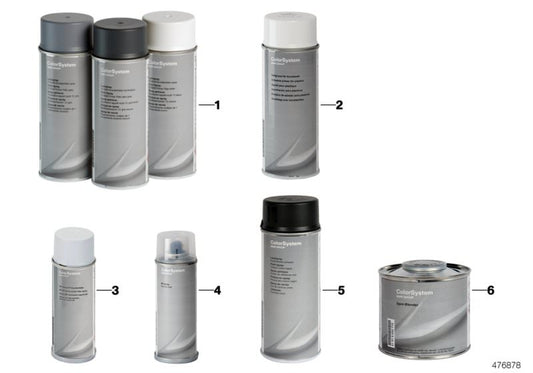 Printing 1K Dark gray in spray 400ml OEM 51912212834 For BMW E36, E46, E60, E90, F10, F20, F30, G20, X1, X3, X5, X6, Z3, Z4. Ideal for repair and body painting. Original BMW.