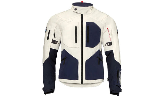 Chaqueta moto GS Rallye GTX azul noche con Gore-Tex OEM 76118504453 para BMW Motorrad {R1200GS, R1250GS, F750GS, F850GS, G310GS, etc.} - impermeable, ventilada y protectora. Original BMW Motorrad.