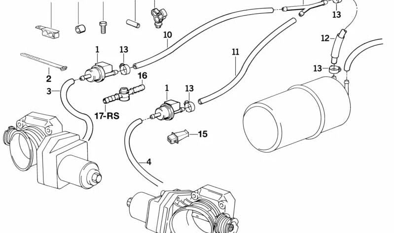 OEM secondary air valve 11641741268 for BMW E32, E38, E31. Original BMW.