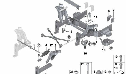 Pasarruedas delantero derecho OEM 39206867912 para BMW i3 I01, I01N. Original BMW.
