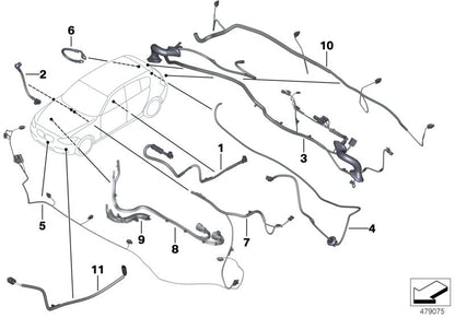 Juego de cables EPS OEM 61129313133 para BMW F20, F21, F22, F87 M2, F80 M3, F82 M4, F83 M4... y más. Original BMW.