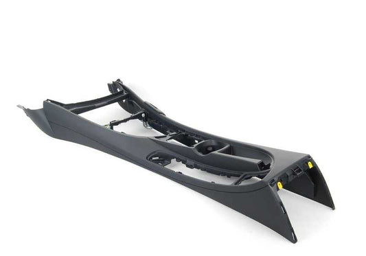 Consola central con portavasos OEM 51169169507 para BMW E81, E82, E87, E88. Compatible con versiones 116d, 116i, 118d, 118i. Color negro. Pieza original BMW.