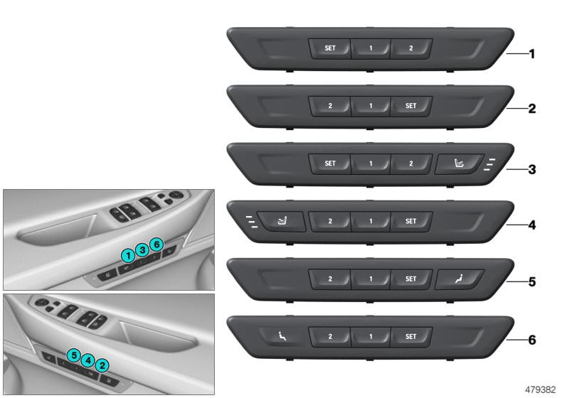 Unità di funzioni del sedile destro per BMW G11, G12 (OEM 61316826735). BMW originale.