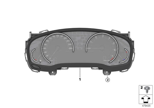 Cuadro de instrumentos OEM 62109842915 para BMW Serie 3 G20 (Saloon) y G21 (Touring). Original BMW.