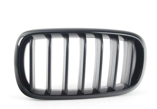 Parrilla decorativa M Performance delantera izquierda negro brillo OEM 51712334708 para BMW X5 F15, X6 F16. Original BMW.