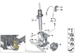 Cubo de rueda trasero OEM 33416867927 para MINI i3 I01, i3 I01 LCI. Original MINI.
