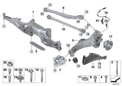 Cubo de rueda trasero OEM 33416867927 para MINI i3 I01, i3 I01 LCI. Original MINI.