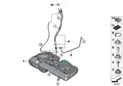 Tubo de llenado OEM 16117403719 para MINI F56, F55, Clubman F54, Countryman F60... y más. Original MINI.