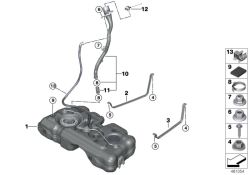 Tubo de llenado OEM 16117403719 para MINI F56, F55, Clubman F54, Countryman F60... y más. Original MINI.