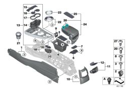 Paramento consola central trasera OEM 51169332830 para MINI Countryman F60 (11/2015 - 07/2020). Original MINI.