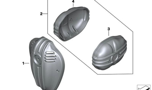 Tapa de culata Machined derecha OEM 77122463949 para motos BMW R 18, R 18 Classic, R 18 B, R 18 Transcontinental. Original BMW Motorrad.