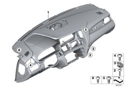 Panel de instrumentos OEM 51459311560 para BMW X3 F25, X4 F26. Original BMW.
