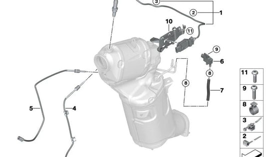 Prise en charge de la bande de câbles pour BMW G60, Mini R60, R61 (OEM 61137562741). BMW d'origine