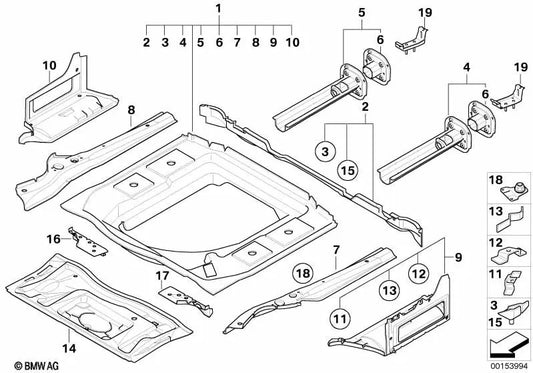Multimedia Changer Holder for BMW E60, E60N, E61, E61N (OEM 41147176126). Original BMW