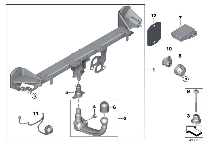 Tapón de cierre OEM 71606765338 para BMW E81, E87, G20, G30, X5... y más. Original BMW.