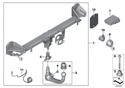 Tapón de cierre OEM 71606765338 para BMW E81, E87, G20, G30, X5... y más. Original BMW.