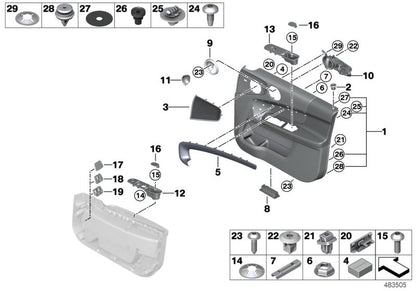 Cubierta de tornillo cromo tirador puerta delantera OEM 51417359147 para MINI F56, F55, Countryman F60. Original MINI.