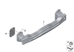 Portador de parachoques trasero OEM 51127400008 para BMW X3 G01, X3 M F97, X4 G02, X4 M F98... y más. Original BMW.