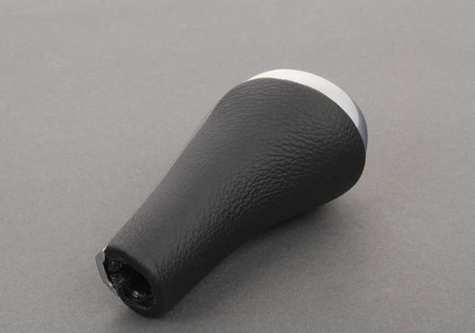 Pomo de cambio de cuero 6 velocidades OEM 25117576532 para BMW E90, E91, E92, E93. Original BMW.