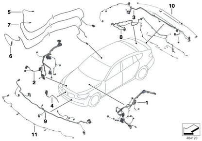 Cables de reparación trasera OEM 61119327513 para BMW Serie 6 F06, F12, F13 y más. Original BMW.