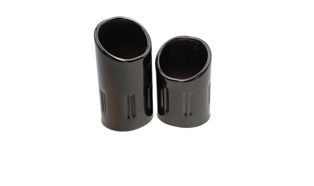 Moldura de escape negro 63x53 mm OEM 82129404731 para BMW Serie 3 E36 328i (1995–1998). Original BMW.