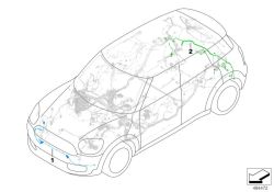 Mazo de cables trasero OEM 61118795462 para MINI Countryman F60 (11/2015 - 07/2020). Original MINI.