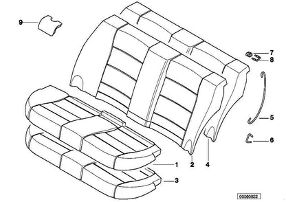 Tapa Cubierta Paramento Isofix Asientos Traseros Para Bmw E46. Original Recambios