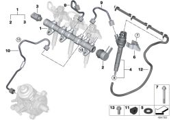 Tobera de inyección OEM 13538514146 para BMW F20, F21, F22, F30, F32, X1, X2 y MINI F54, F60... y más. Original BMW y MINI.