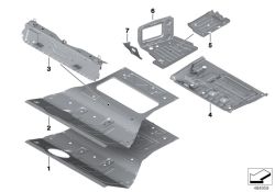 Fondo del maletero izquierdo OEM 41007493913 para BMW X3 G01, X3 G01 LCI, X3 M F97, X4 G02, iX3 G08... y más. Original BMW.