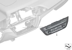 Set di riparazioni per il pannello di controllo radio e il condizionatore d'aria per BMW X3 F97, G01, G08, X4 F98, G02 (OEM 64115A4A4B0). BMW originale.
