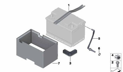 Soporte de batería OEM 41007192742 para BMW Z4 E89 sDrive18i, sDrive20i, sDrive23i. Compatible con modelos del 2009 al 2016. Pieza original BMW.