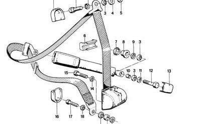 Arandela de seguridad OEM 07119933127 para BMW E21, E12, E24, E23. Original BMW.
