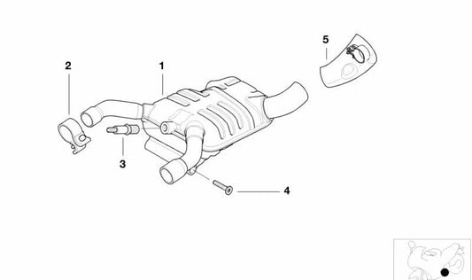 Abrazadera de escape OEM 18117653274 para motos BMW R1150GS, R1150R, R1100S... y más. Original BMW Motorrad.
