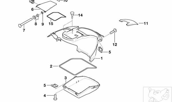 Muelle del soporte lateral izquierdo OEM 46632347243 para motos BMW K 1200 RS (K589) y K 1200 LT (K589). Original BMW Motorrad.